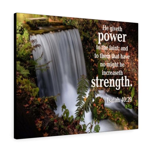 Scripture Canvas He Giveth Power and Strength Isaiah 40:29 Christian Bible Verse Meaningful Framed Prints, Canvas Paintings - Image 5