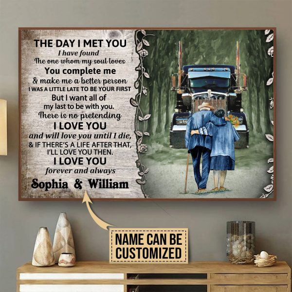 Personalized Canvas Art Painting, Canvas Gallery Hanging Truck The Day I Met Framed Prints, Canvas Paintings