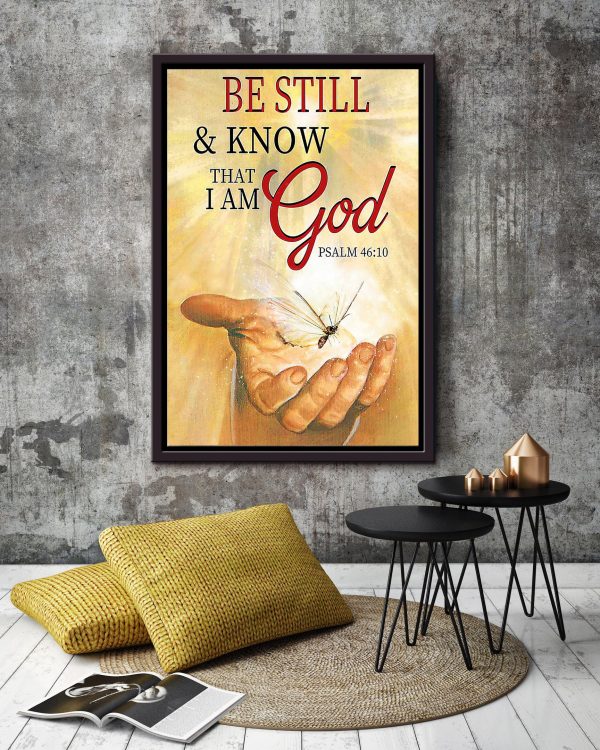 Be Still And Know That I Am God Christian Gift For Christmas Decor Son Of God Framed Canvas Framed Prints, Canvas Paintings - Image 4