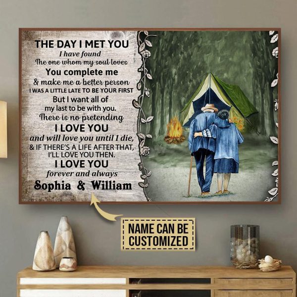 Personalized Canvas Painting Frames Camping Tent The Day I Met Framed Prints, Canvas Paintings