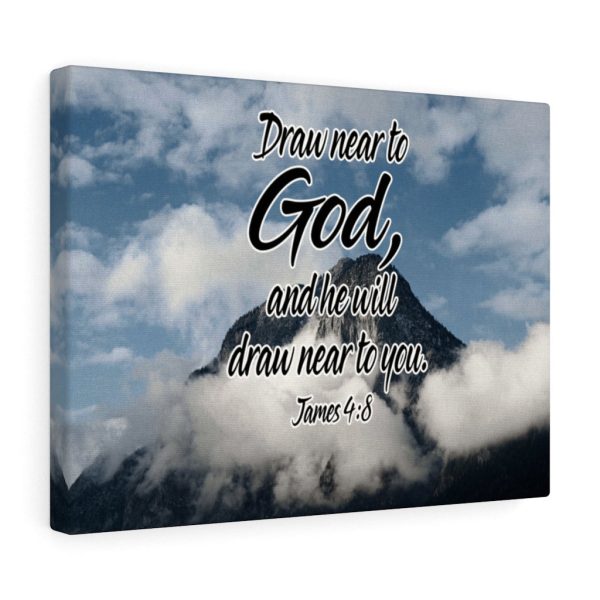 Scripture Canvas Draw Near to God James 4:8 Christian Bible Verse Meaningful Framed Prints, Canvas Paintings - Image 4