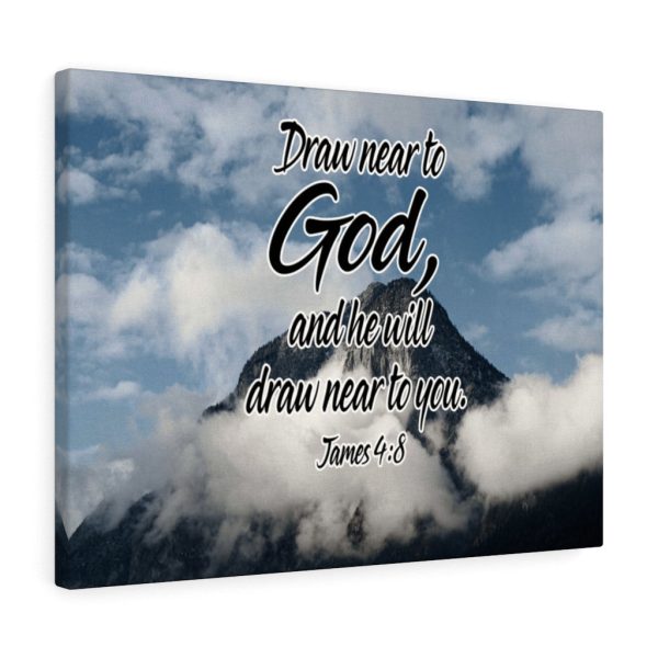 Scripture Canvas Draw Near to God James 4:8 Christian Bible Verse Meaningful Framed Prints, Canvas Paintings - Image 2