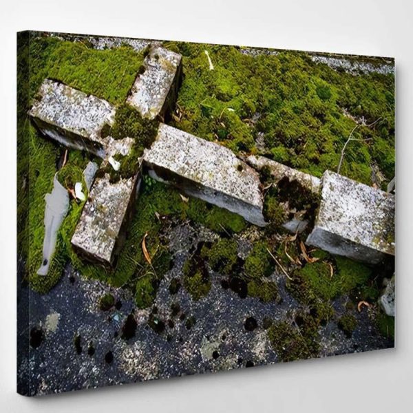 Christian Faith Time Tradition Broken Cross Christian Premium Multi Canvas Prints, Multi Piece Panel Canvas Luxury Gallery Wall Fine Art Print