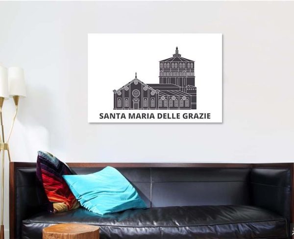 Italy Santa Maria Delle Grazie Flat Last Supper Christian Premium Multi Canvas Prints, Multi Piece Panel Canvas Luxury Gallery Wall Fine Art Print - Image 4