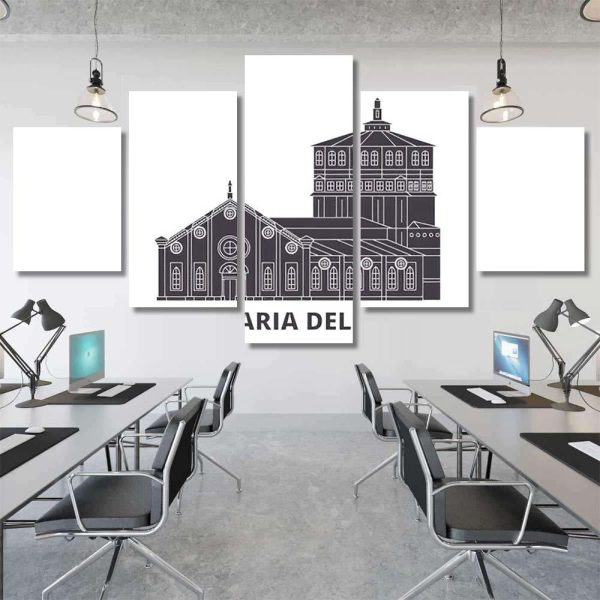 Italy Santa Maria Delle Grazie Flat Last Supper Christian Premium Multi Canvas Prints, Multi Piece Panel Canvas Luxury Gallery Wall Fine Art Print - Image 7