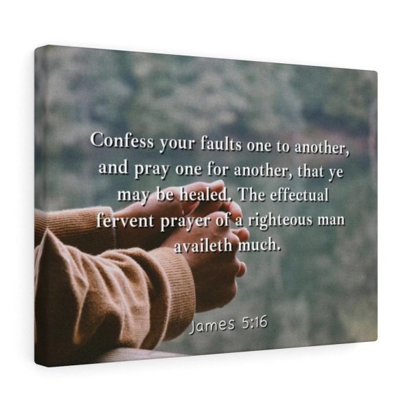 Scripture Canvas Pray One Another James 5:16 Christian Bible Verse Meaningful Framed Prints, Canvas Paintings - Image 4