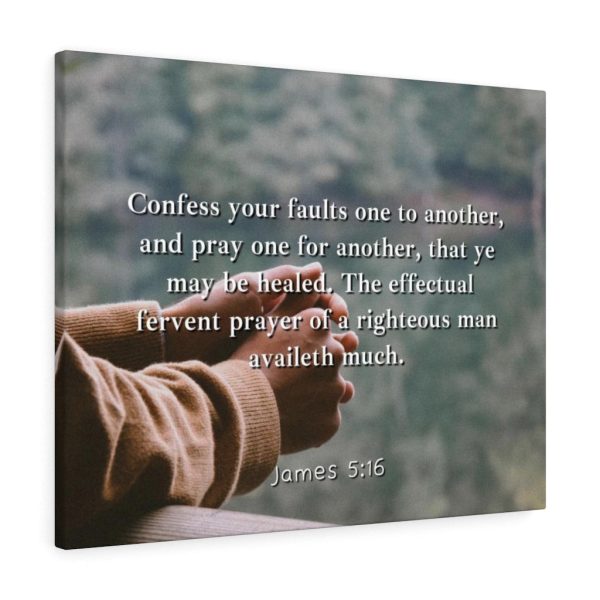 Scripture Canvas Pray One Another James 5:16 Christian Bible Verse Meaningful Framed Prints, Canvas Paintings - Image 7