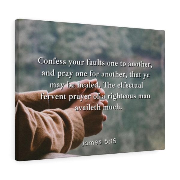 Scripture Canvas Pray One Another James 5:16 Christian Bible Verse Meaningful Framed Prints, Canvas Paintings - Image 5