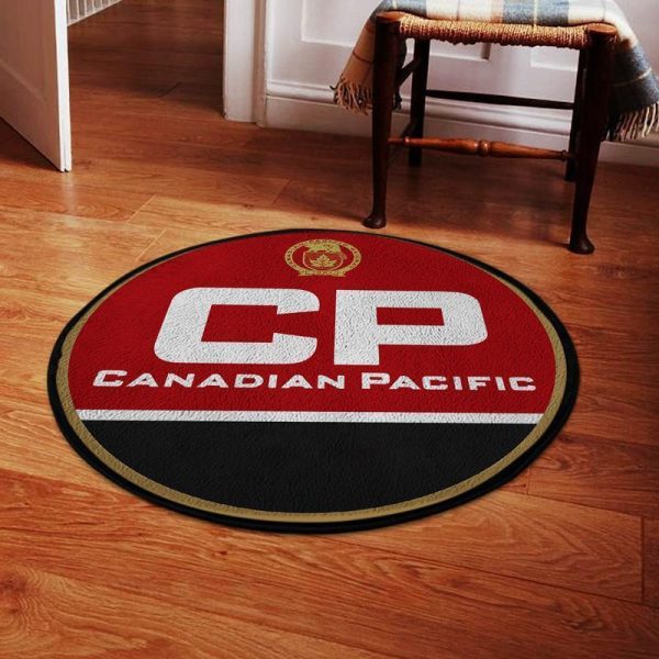 Cprr Round Mat Canadian Pacific Railway Round Floor Mat Room Rugs Carpet Outdoor Rug Washable Rugs