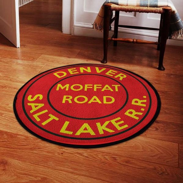 Dslmrr Living Room Round Mat Circle Rug Denver And Salt Lake Moffat Rail Road