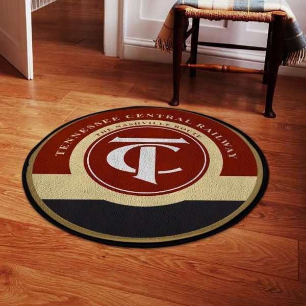 Tennessee Living Room Round Mat Circle Rug Tennessee Central Railroad