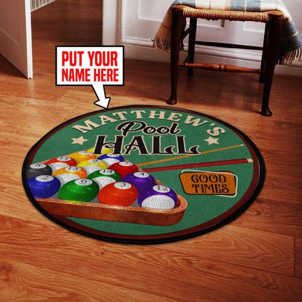 Personalized Pool Hall Round Mat Round Floor Mat Room Rugs Carpet Outdoor Rug Washable Rugs - Image 2