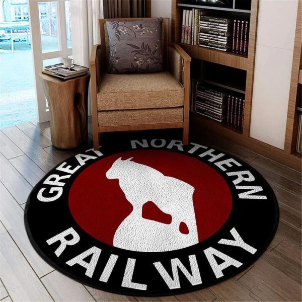 Gnr Living Room Round Mat Circle Rug Great Northern Railway - Image 2