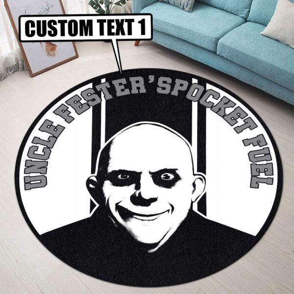 Personalized Rocket Fuel Hot Rod Round Mat Round Floor Mat Room Rugs Carpet Outdoor Rug Washable Rugs - Image 2