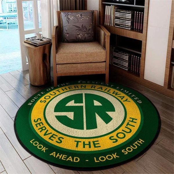 Sou Living Room Round Mat Circle Rug Sou Southern Railway - Image 2