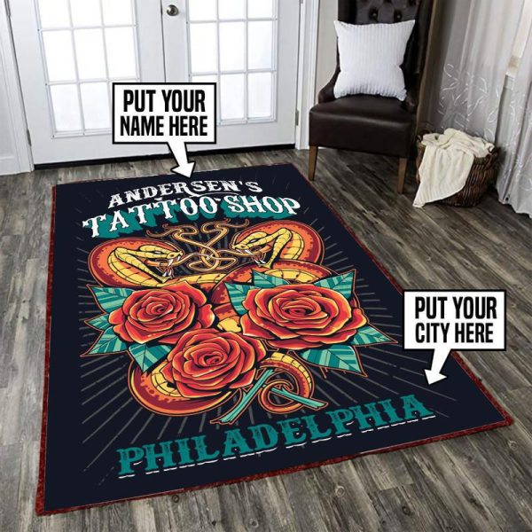 Personalized Tattoo Area Rug Carpet 2 - Image 3