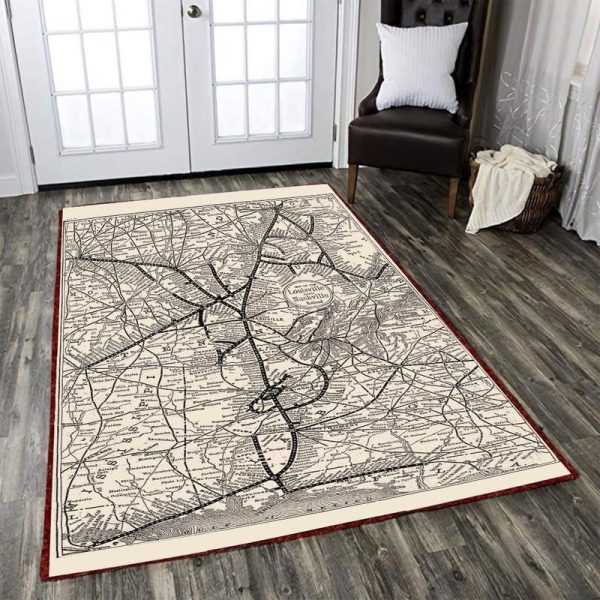 Louisville Area Rug Carpet Antique Louisville And Nashville Railroad Map L And N Railroad Map