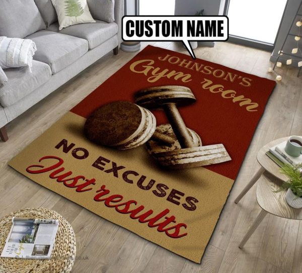 Personalized Gym Room Area Rug Carpet 4