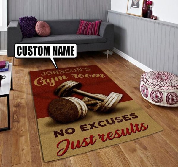 Personalized Gym Room Area Rug Carpet 4 - Image 2