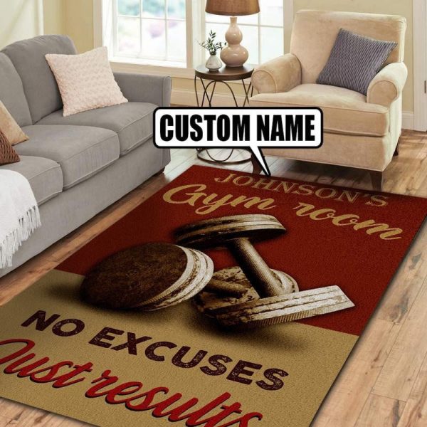 Personalized Gym Room Area Rug Carpet 4 - Image 3