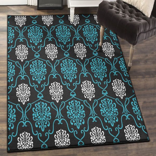 Gothic Architecture Bedroom Rugs Victorian Gothic Style Vintage Shabby Chic Rug Rectangle Rugs Washable Area Rug Non-Slip Carpet For Living Room Bedroom