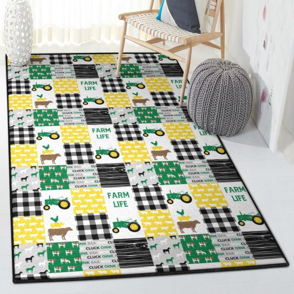 Farm Cool Rugs Farm Life Rug Rectangle Rugs Washable Area Rug Non-Slip Carpet For Living Room Bedroom