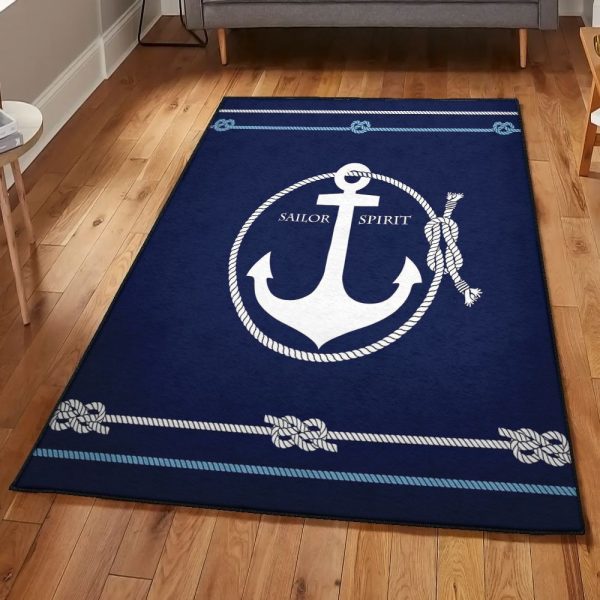 Spirit Large Sailor Spirit Rug Rectangle Rugs Washable Area Rug Non-Slip Carpet For Living Room Bedroom