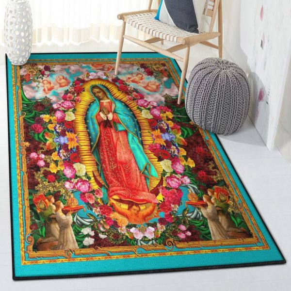 Guadalupe Carpet Beautiful Our Lady Of Guadalupe Rug Rectangle Rugs Washable Area Rug Non-Slip Carpet For Living Room Bedroom - Image 2