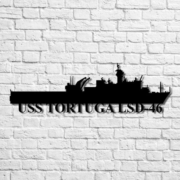 Uss Tortuga Lsd46 Navy Ship Metal Art, Gift For Navy Veteran, Navy Shi