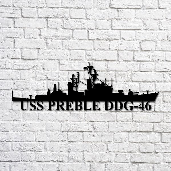 Uss Preble Ddg46 Navy Ship Metal Art, Gift For Navy Veteran, Navy Ship