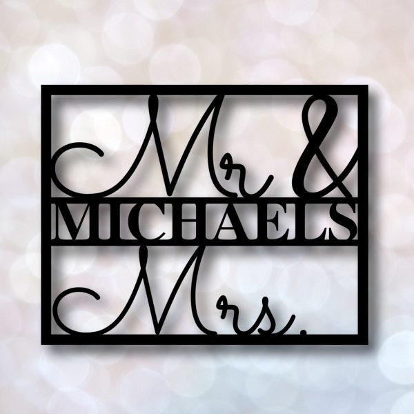 Mr And Mrs Sign, Mr And Mrs Wedding Sign, Last Name Sign, Personalized