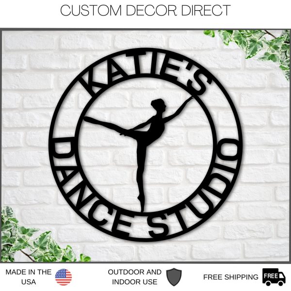 Personalized Dancer Sign, Dance Studio Metal Sign, Custom Dance Team S - Image 2