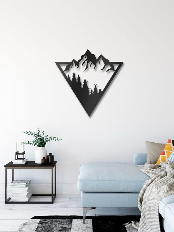 Mountain Nature Forest Decor Wall Art Cut Metal Sign Laser Cut Metal S