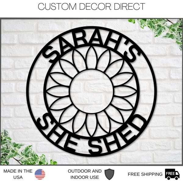 She Shed Sign, Personalized She Shed Sign, She Shed Decor, Women Cave