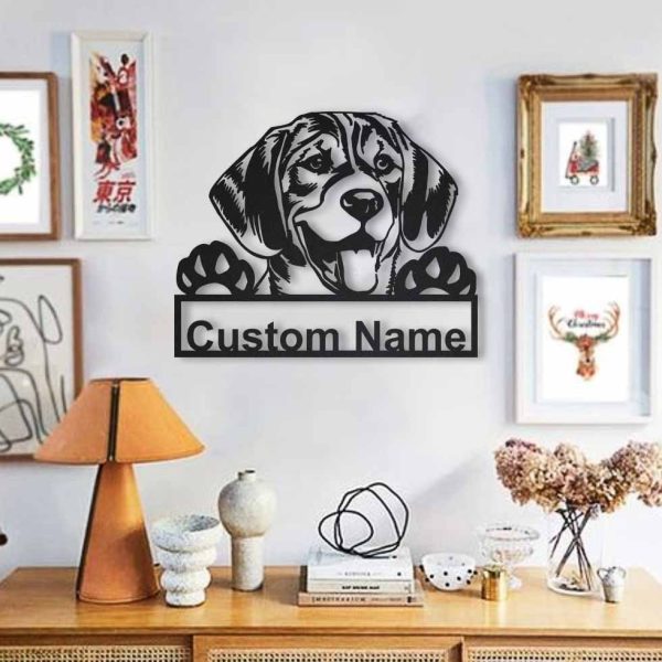 Personalized Beagle Dog Metal Sign Art, Custom Beagle Dog Metal Sign, - Image 2