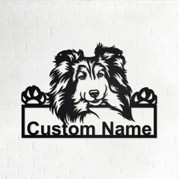 Personalized Custom Shetland Sheepdog Metal Sign for Dog Lover Custom