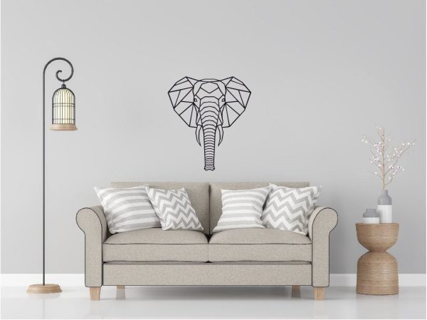 Elephant Geometric Elephant Wall Decor Metal Wall Decor 013 Decoration