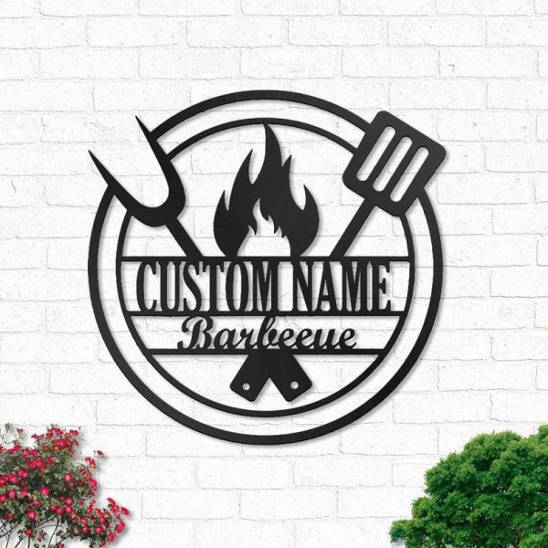 Custom Grill Personalized Bbq Name Sign Decoration For Living Room Bar