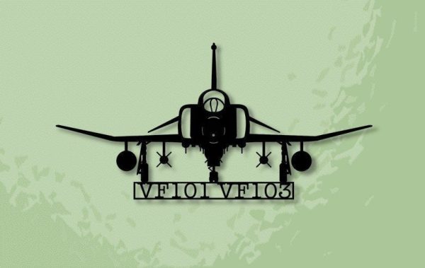 F4 Phantom Vf101 Vf103 Naval Fighter Aircraft Metal Sign Cut Metal Sig