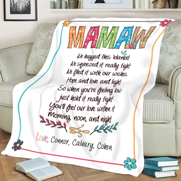 Mamaw Gift Blanket Customized Gift For Mamaw Mamaw Throw Blanket Birth