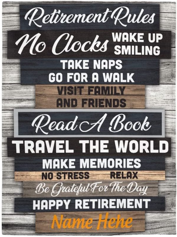 Retirement Blanket Personalized Happy Retirement Gifts For Women Men S