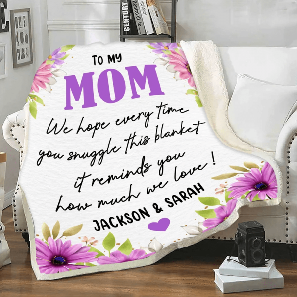 To My Mom We Love You Blanket Customized Blanket, Blanket From Kids, G - Image 4