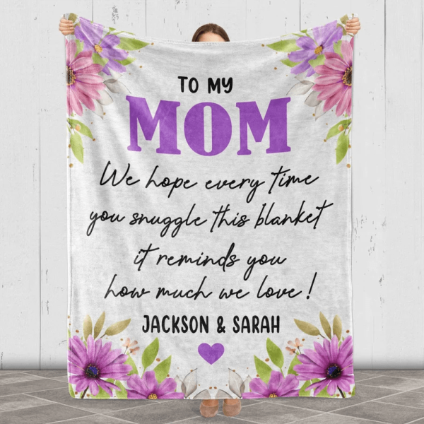 To My Mom We Love You Blanket Customized Blanket, Blanket From Kids, G - Image 7