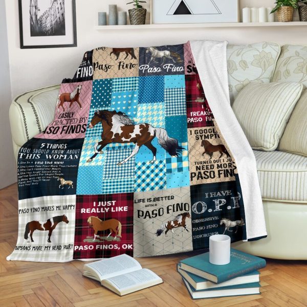 Free And Wild Horse Paso Fino Fleece Blanket Fleece Blanket