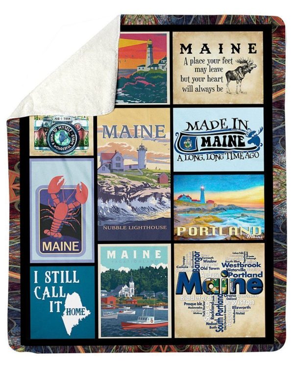 Maine Origin Gift Fleece Blanket Fleece Blanket