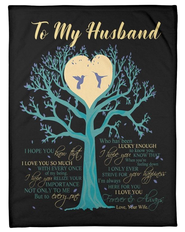 I Love You So Much Perfect Gift From Wife To Husband Fleece Blanket