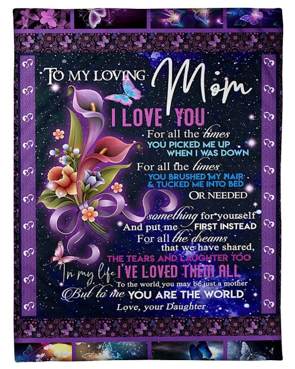 Lovely Message From Daughter Meaningful Gifts For Loving Mom Fleece Bl