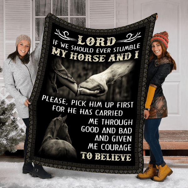 Lord Gives Me Courage To Believe Fleece Blanket Gift For Men