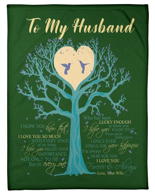 I Love You So Much Perfect Gift From Wife To Husband Fleece Blanket - Image 2