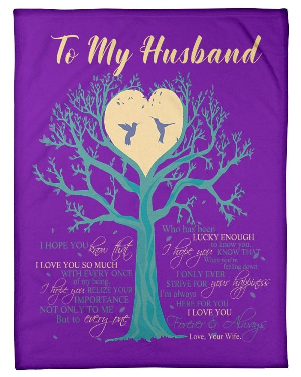 I Love You So Much Perfect Gift From Wife To Husband Fleece Blanket - Image 3